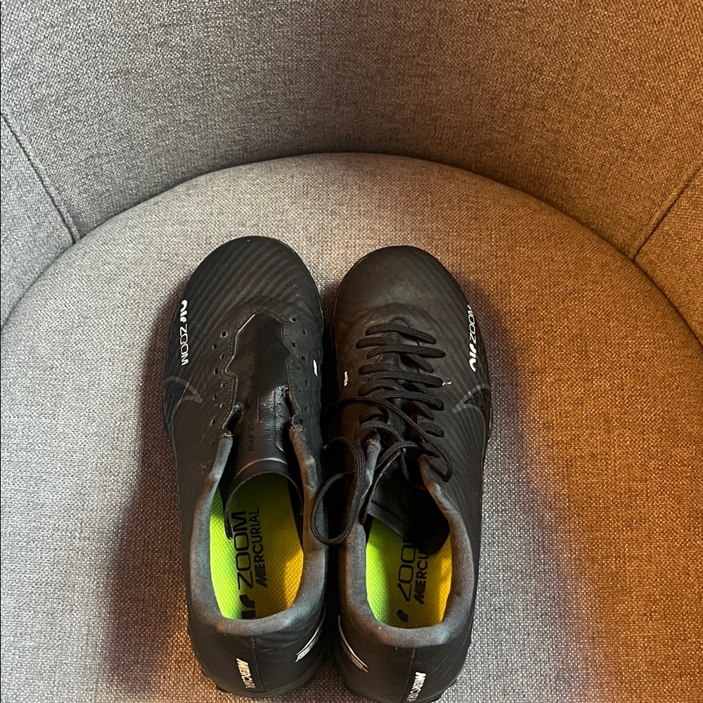 Nike Zoom Mercurial - Black Athletic Sneakers- soccer turf shoes